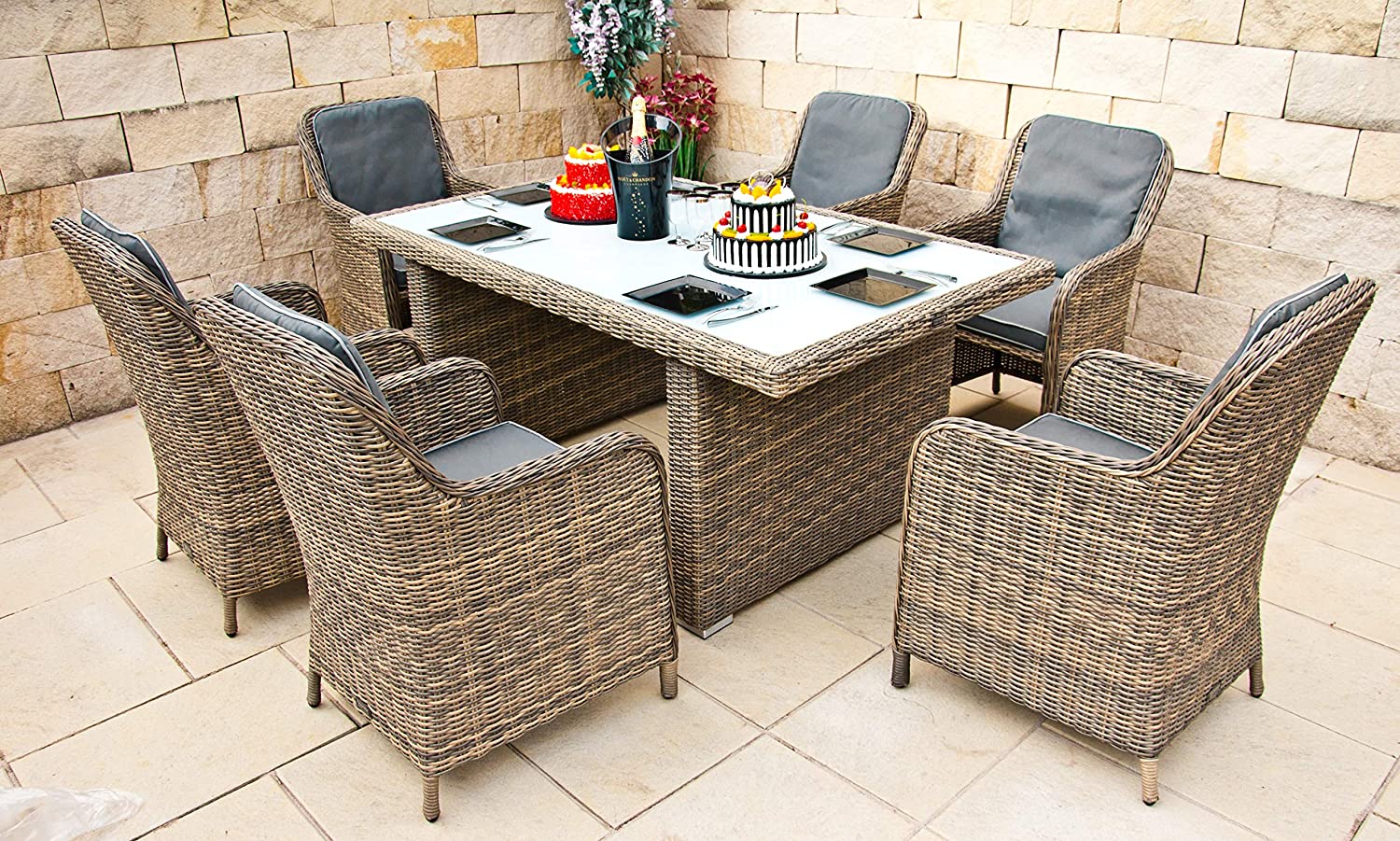 RAGNARÖK Polyrattan Gartenmöbel Essgruppe gartenmaxx.de